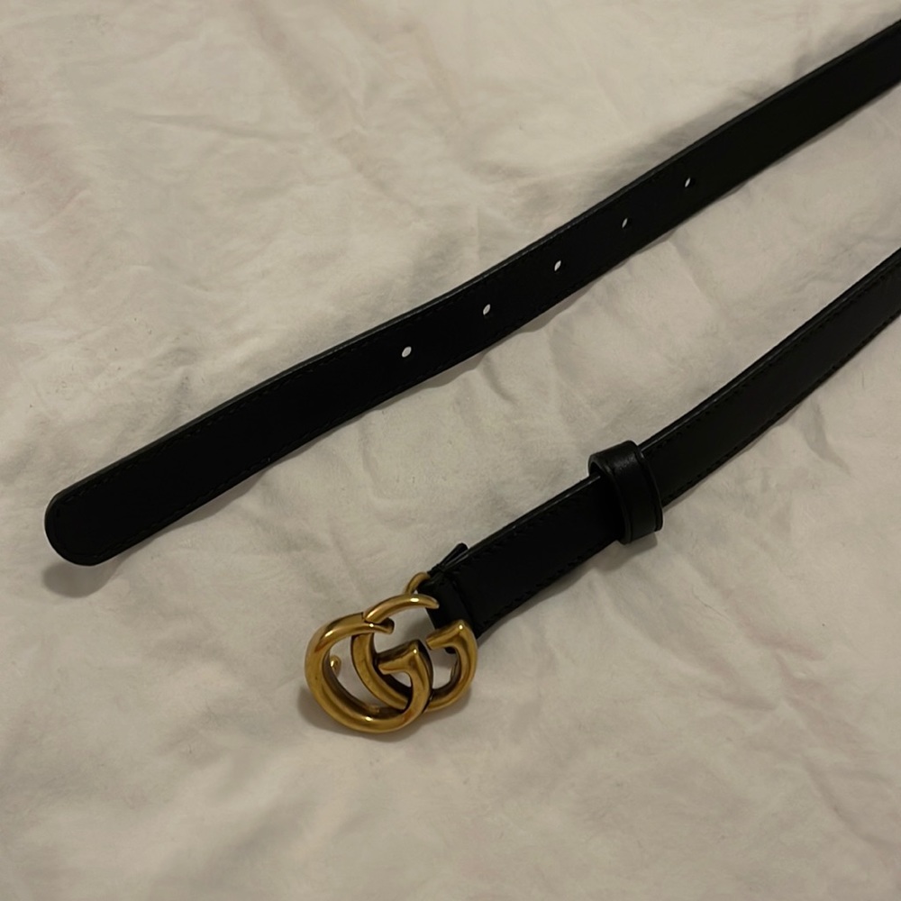 Gucci Leather belt with Double G buckle
